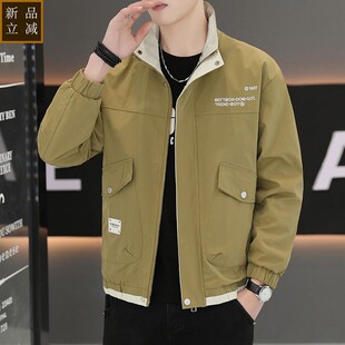 品质高品质春秋季新款潮流外套男士时尚休闲衣服潮牌帅气春装夹克