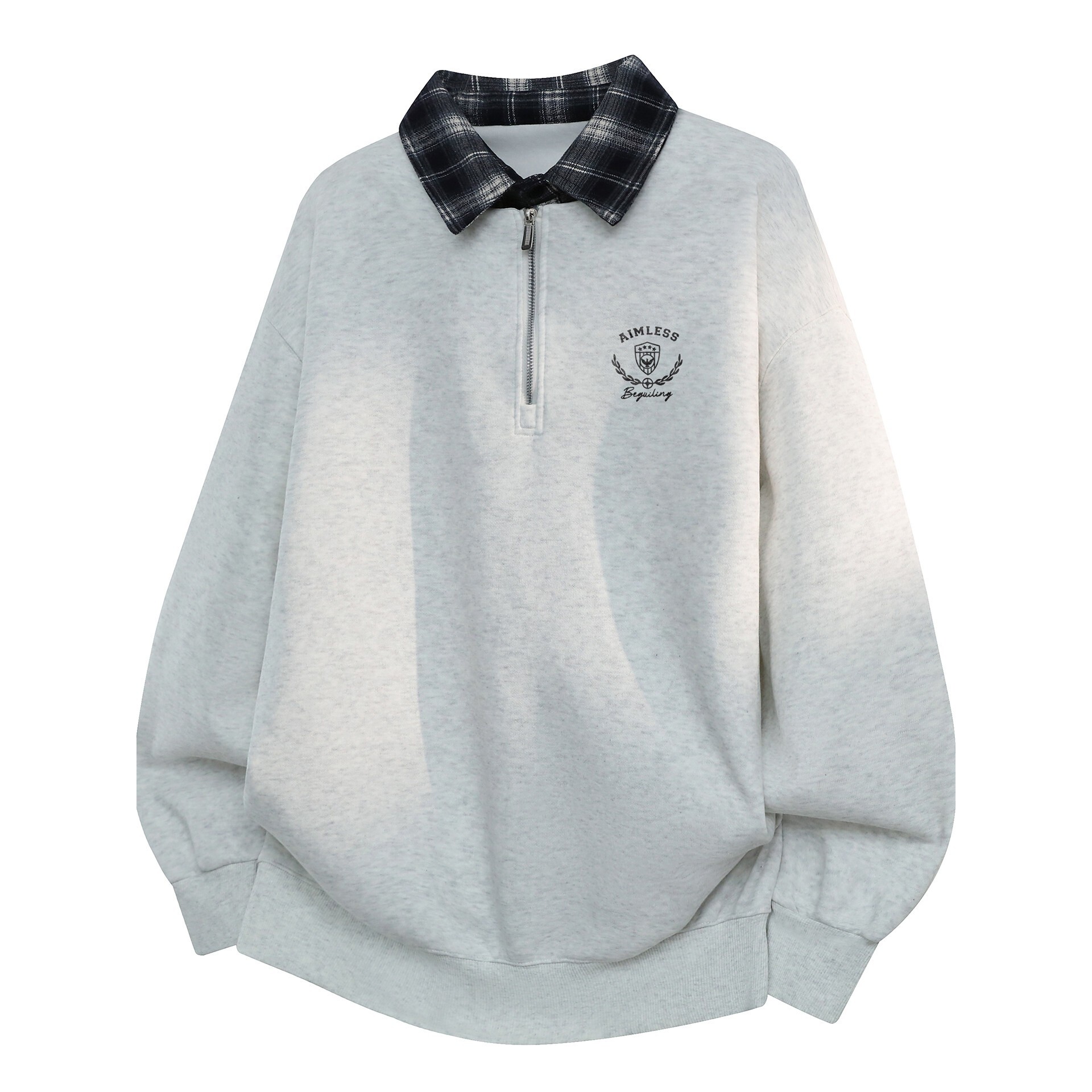 2026新款翻领半拉链卫衣男士春秋季青少年春装男装长袖T恤t上衣服