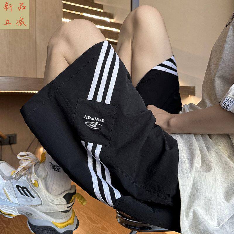 青少年夏季薄款短裤男孩初中生学生宽松外穿中裤大童运动五分裤子