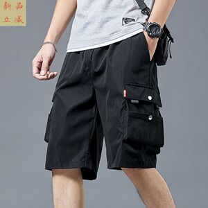 工装短裤男夏季薄款潮牌美式运动五分裤子男休闲宽松户外篮球中裤