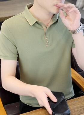 polo衫男士短袖夏季2026新款翻领t恤成熟稳重半袖男装上衣服