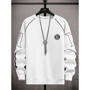 青少年春秋款卫衣男孩初中高中学生长袖T恤帅气大童打底衫上衣服