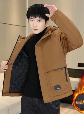 品质2024新款潮流棉服男款秋冬季青少年保暖棉袄初中高中学生棉衣