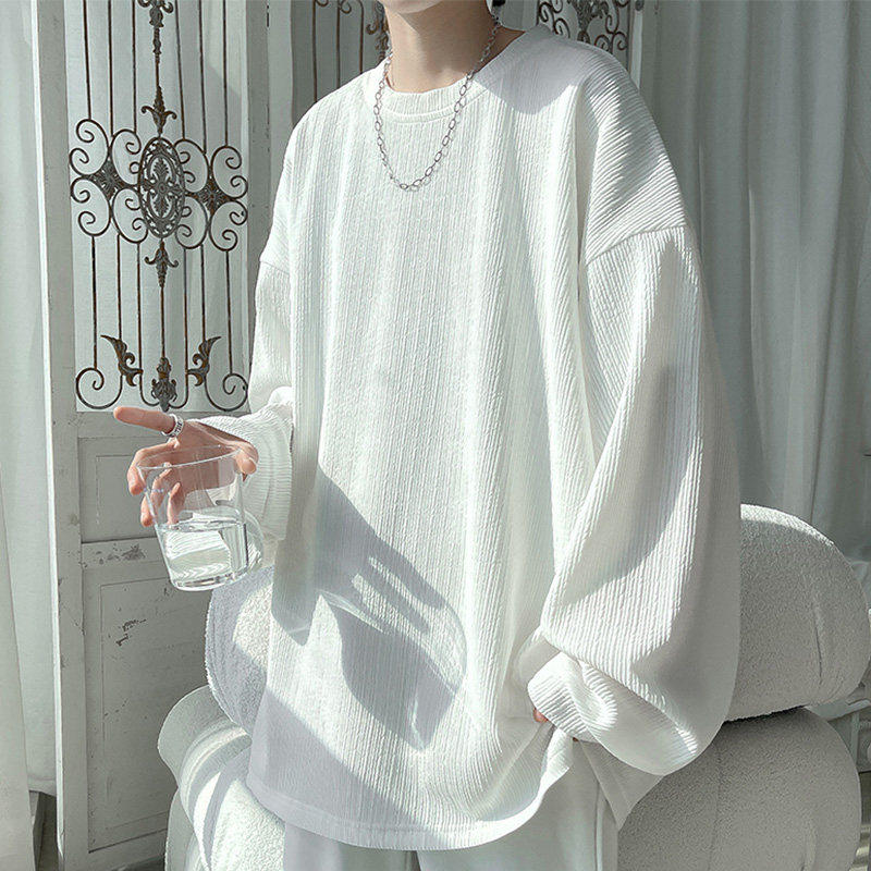 美式长袖T恤男夏季新薄款内搭打底衫2026春秋宽松大码高级感卫衣