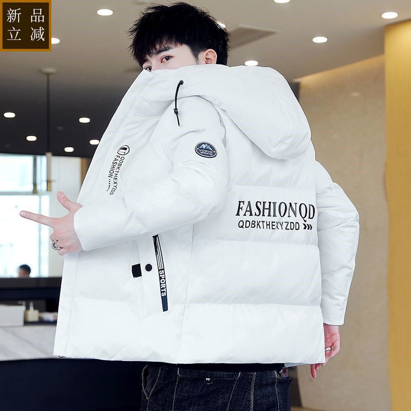 品质冬天短款棉衣外套男轻薄连帽棉服夹克简约百搭冬季防寒保暖棉