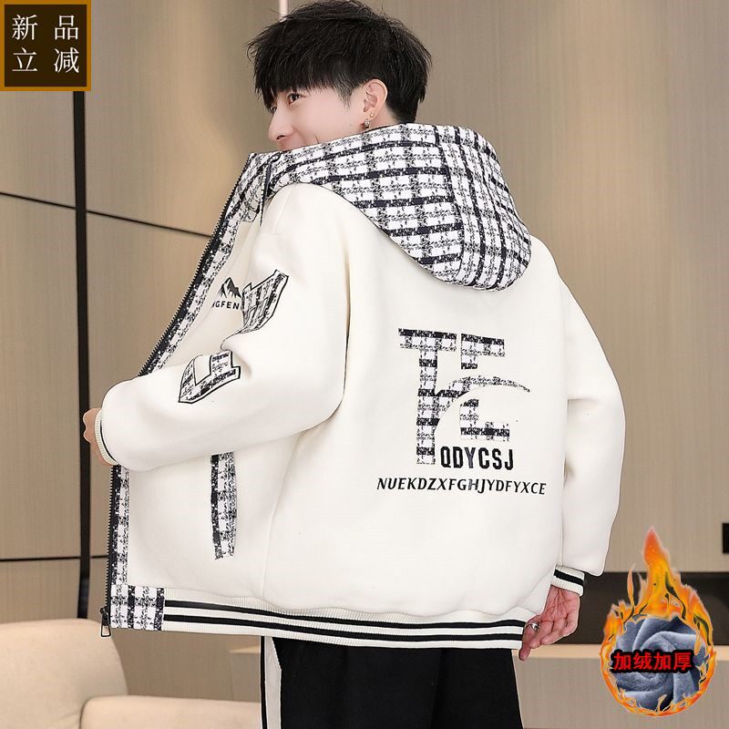 品质冬季青少年棉服外套12男孩13初高中生加绒棉衣15岁大童冬装厚