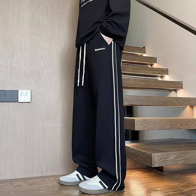 春秋季青少年裤子男2026新款高中初中学生潮流大童直筒百搭运动裤