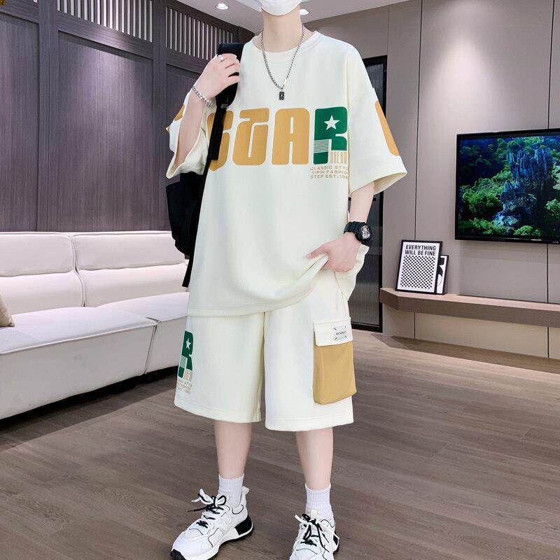 休闲帅气运动套装短袖恤潮