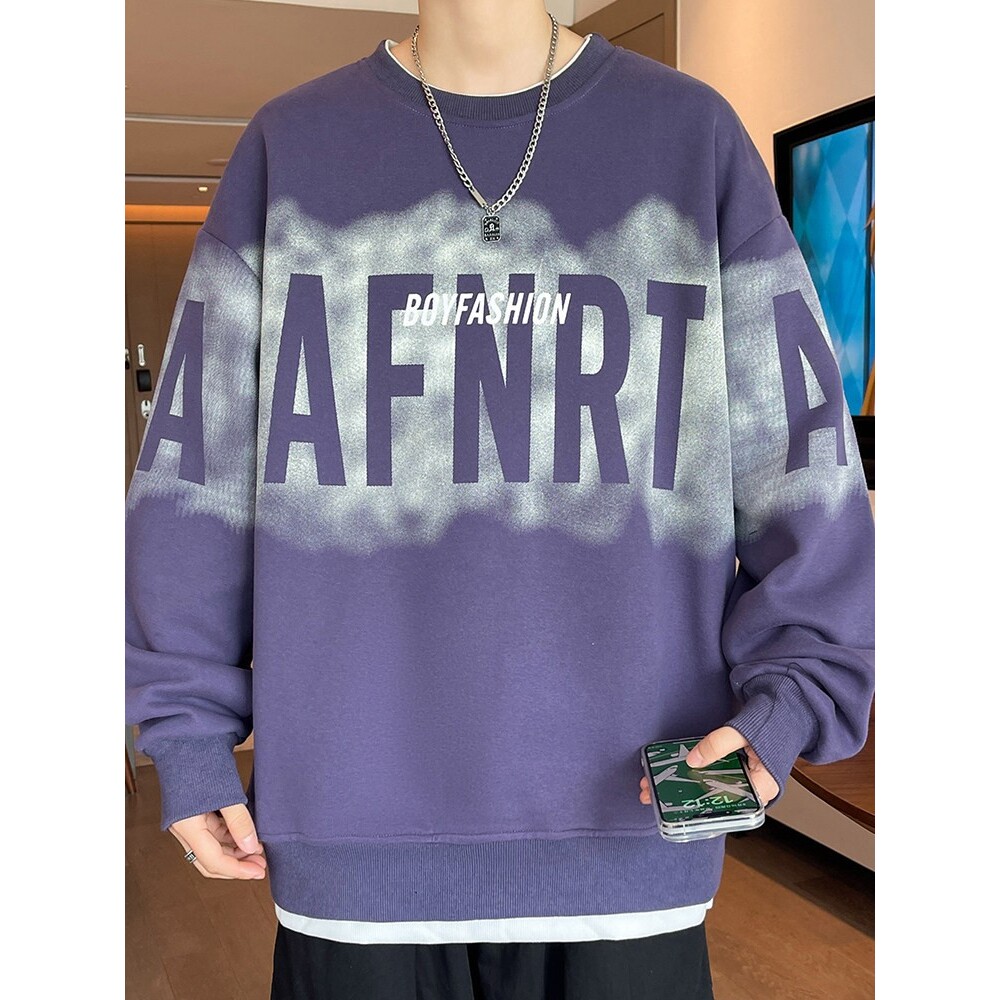 假两件卫衣男春秋季2026新款潮牌长袖T恤男青少年秋装上衣打底衫