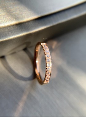 不变色白金莫桑石德国结婚戒指