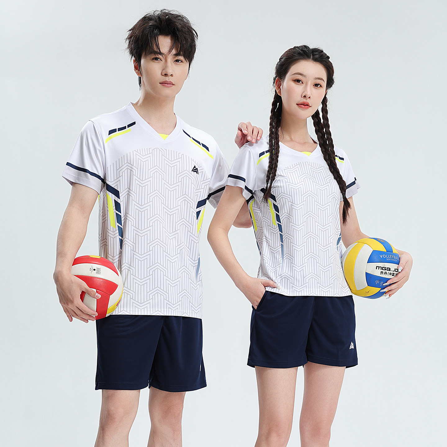 新款排球服套装男女速干气排球