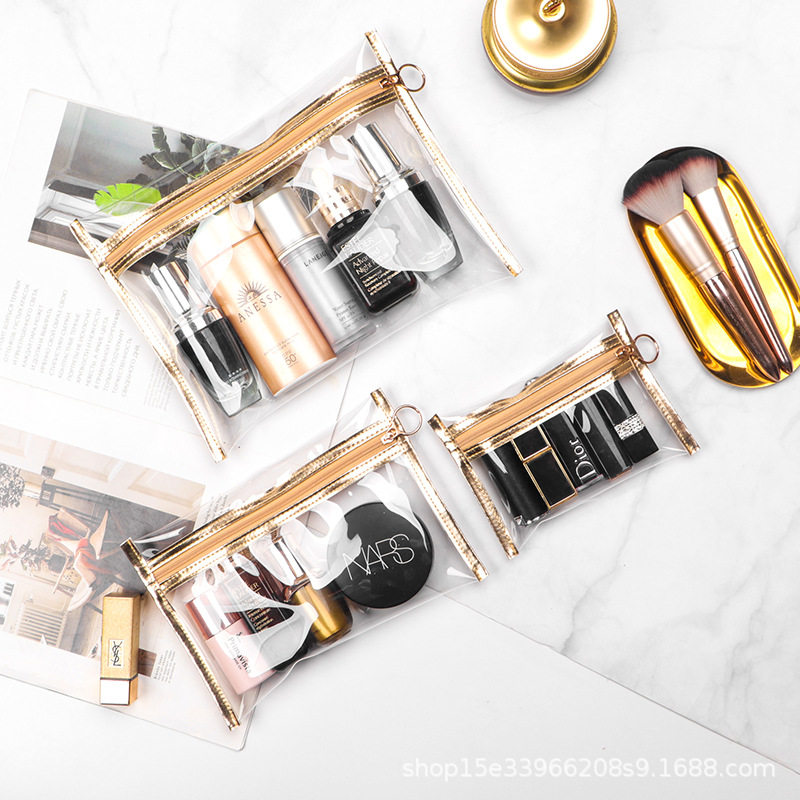 现货速发糖果色TPU化妆包透明pvc袋防水收纳护照包便携旅行洗漱袋