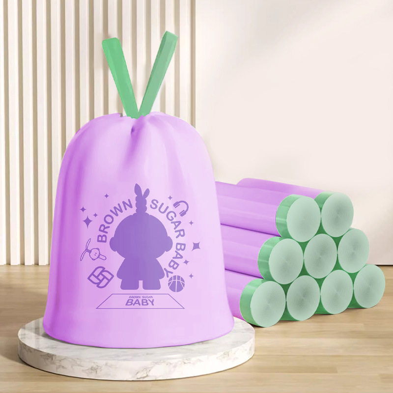 抽绳印花垃圾袋60只 可爱印花家用垃圾袋 加厚45*50cm撕拉垃圾袋T,家庭/个人清洁工具,家用垃圾袋,淘宝优惠券,粉丝福利购,淘宝优惠卷