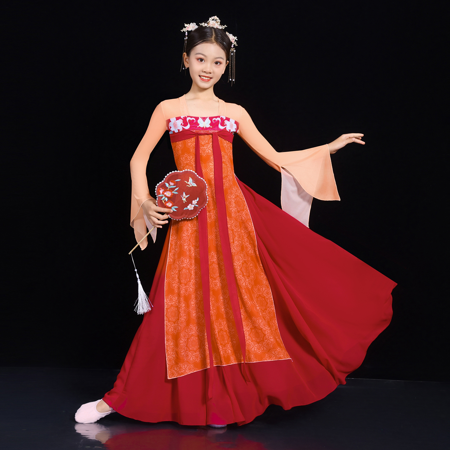 表演练功服新款女童身韵纱衣仙气