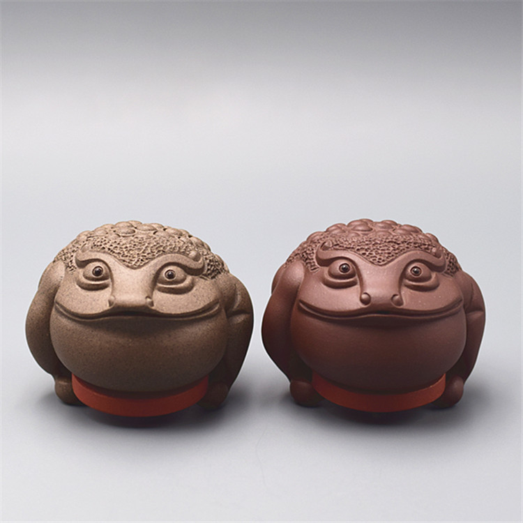 禅道壶缘宜兴正品紫砂茶宠雕塑摆件舞狮人张爱成手工喜三足精品