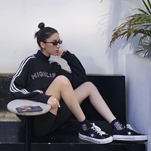 HIGHLIFE秋冬新款高领套头卫衣女长袖男情侣宽松国潮纯棉休闲厚