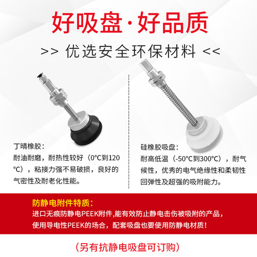 HB100重载型硅胶真空吸盘ZPT100HBSJ25/HSBJ50/HBSJ75-B01-A22