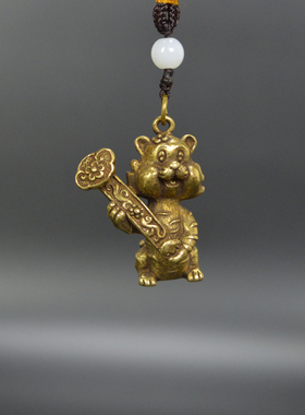 招财猫钥匙扣小挂件吊坠古玩古董