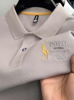啄木鸟夏季纯棉男士短袖t恤新款保罗POLO衫休闲翻领刺绣半袖上衣