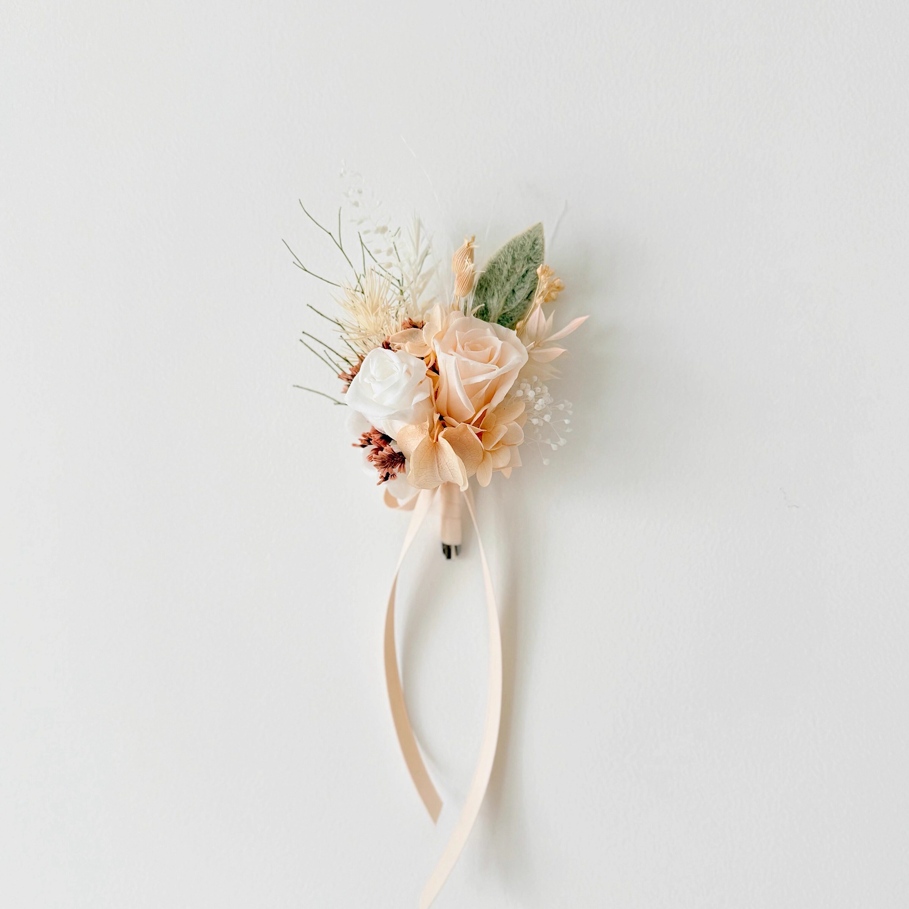 小众胸花永生花手腕花香槟玫瑰