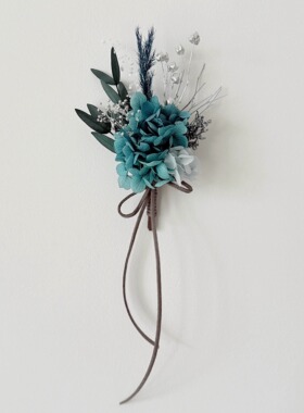 想象STUDIO永生花襟花高级感新郎新娘胸花蓝色伴娘手腕花伴郎胸花
