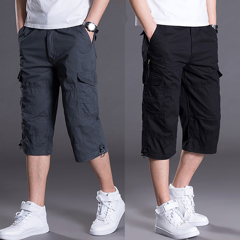 短裤男夏天七分裤大码宽松多口袋运动工装中裤薄款户外休闲7分裤