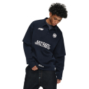 运动假两件t恤男长袖 美式 复古徽章情侣球衣polo衫 高寒同款