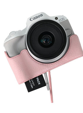 适用佳能eos r10皮套底座 EOSR10 R50V R100斜跨女包微单相机包