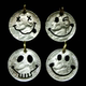 手工切割5美分硬币笑脸项链吊坠21mm财布扣箱包皮具饰品个性 美观