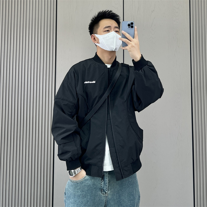 梅一天飞行员夹克男2025春秋新款潮牌男装美式复古宽松棒球服外套,男装,夹克,淘宝优惠券,粉丝福利购,淘宝优惠卷