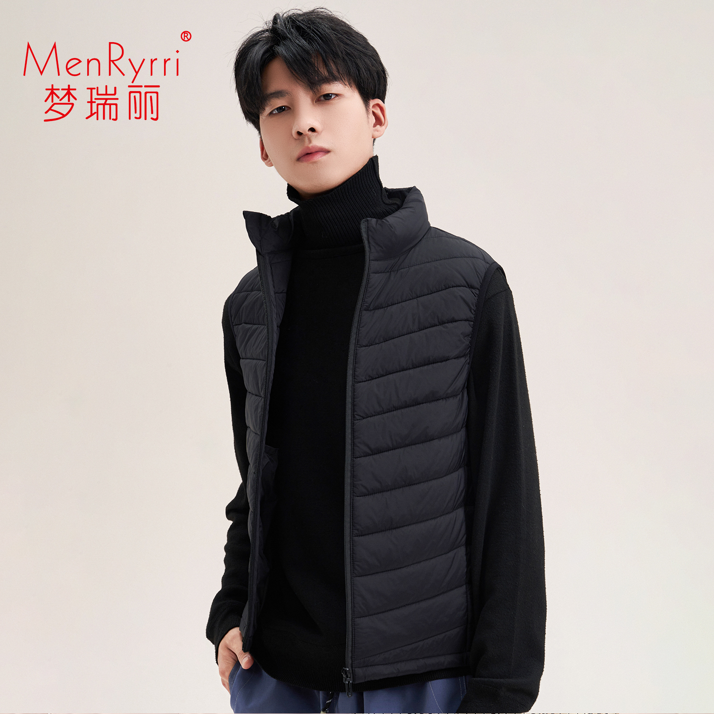 梦瑞丽5083棉羊毛马甲男冬季新款