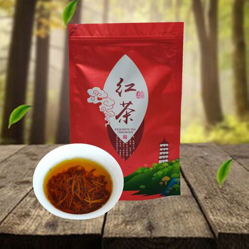 湖北特产高山茶叶竹溪竹山武当红茶黄金芽花果香浓香金骏眉250克