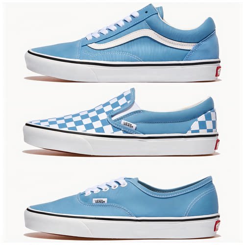 VANS万斯天蓝白色低帮板鞋