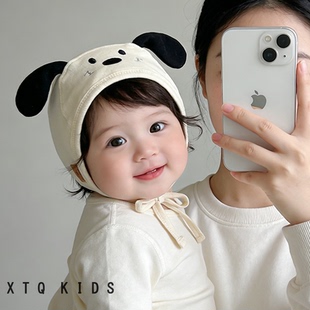 婴幼儿帽子春秋薄款 6个月1岁潮 小月龄宝宝护耳帽可爱超萌小耳朵3