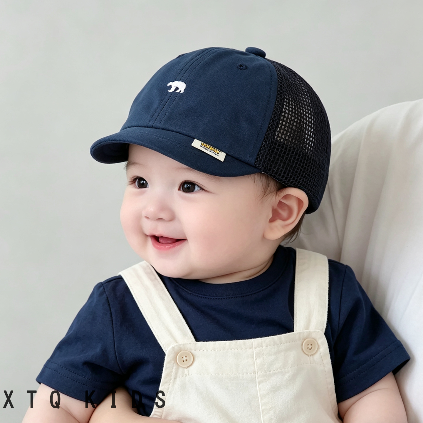 婴幼儿鸭舌帽夏季网眼透气遮阳帽2026新款棒球帽小月龄防晒帽韩版