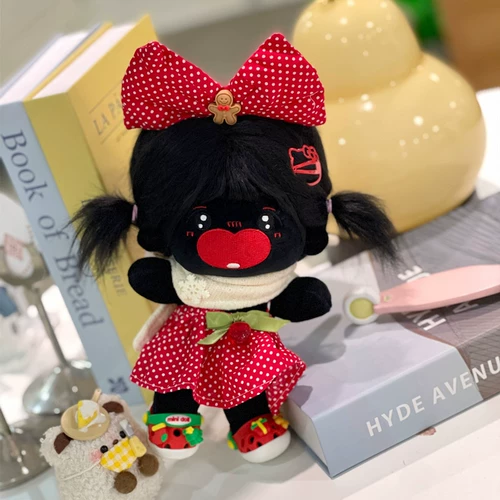 Не -атрибута хлопковая кукла Ajiu жарить обнаженную куклу милый черный детский орнамент [включая свидетельство о рождении]