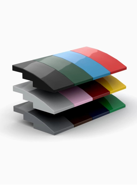 LEGO乐高 93606 2x4 弧形砖 浅灰 黑白 深绿 红棕 深灰 粉黄 深蓝