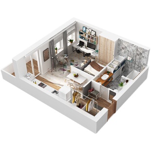 门面设计平面图布局CAD制作SU模型全屋定制室内空间规划 平面布局