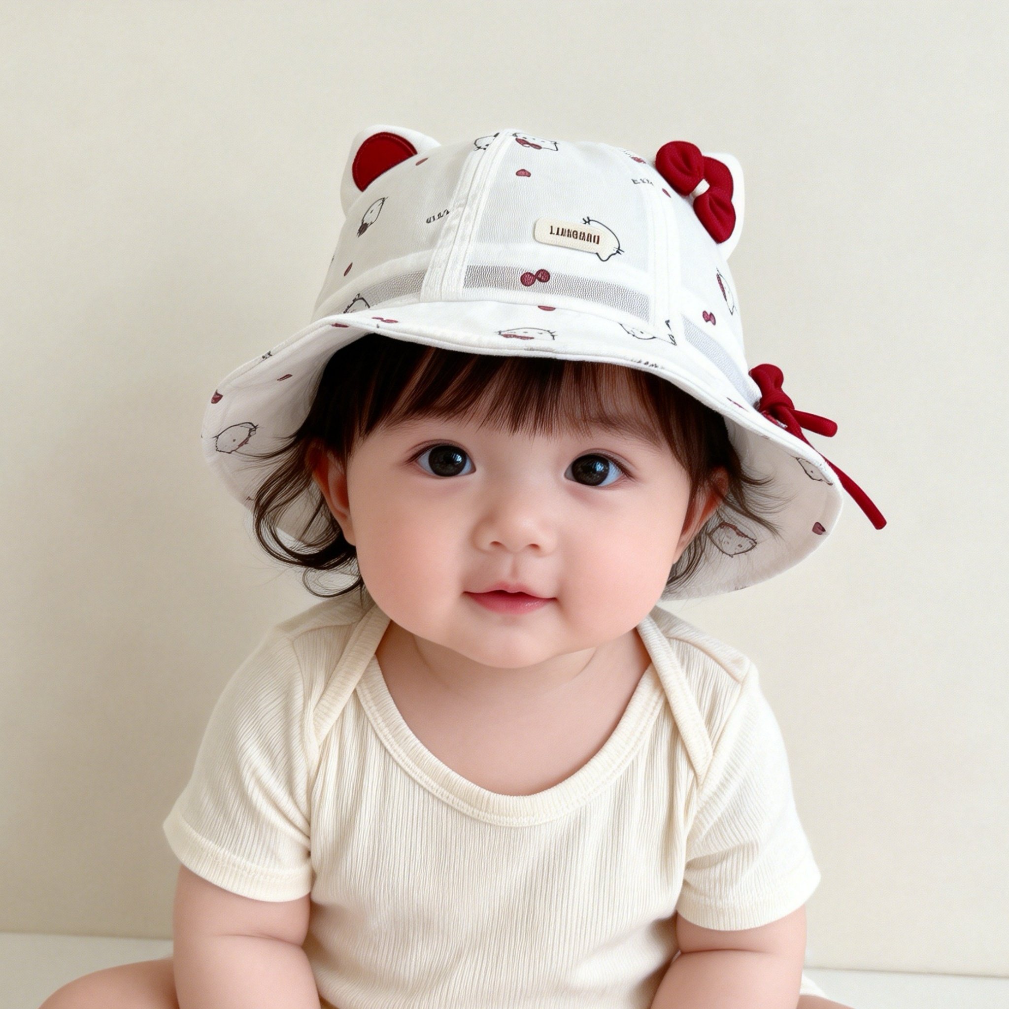 婴儿帽子春秋薄款宝宝女童渔夫帽可爱超萌遮阳防晒盆帽,童装/婴儿装/亲子装,帽子,淘宝优惠券,粉丝福利购,淘宝优惠卷