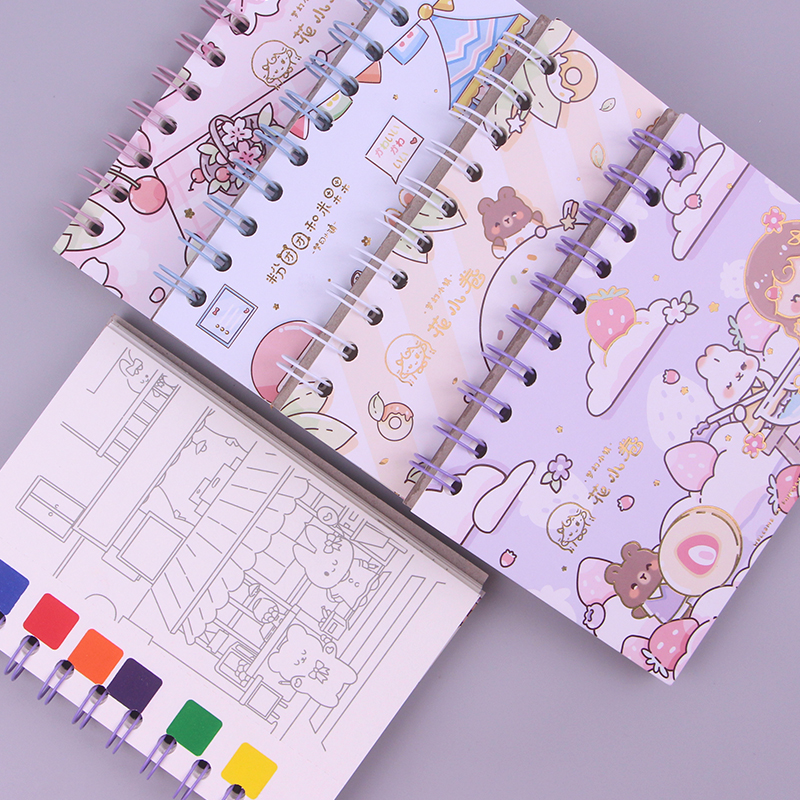 涂色本涂色本自带水彩沾水即画