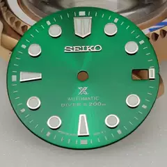 New Yuanzu Nh35 Mechanical Watch Dial with Luminous Diving Surface, C3 Strong Green Luminous Hands and Face, Diameter 28.5mm