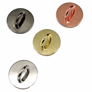 圆形金属扣粘贴手机吊绳拱桥流苏挂件固定diy银色带胶腕带绳挂件