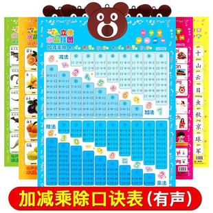 乘法口诀表有声挂图乘除法除法加法减法99九九乘法表乖宝宝加减法