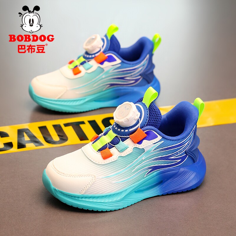 巴布豆童鞋男童运动鞋春秋款网面透气儿童鞋子轻便软底男孩跑步鞋