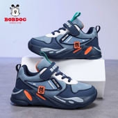 轻便软底防滑小男孩跑步鞋 皮面防水儿童运动鞋 春秋款 巴布豆男童鞋