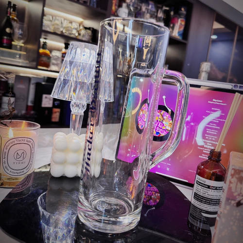 考尼格Konig精酿啤酒大容量加厚扎啤玻璃水杯浮雕英雄杯带柄500ml