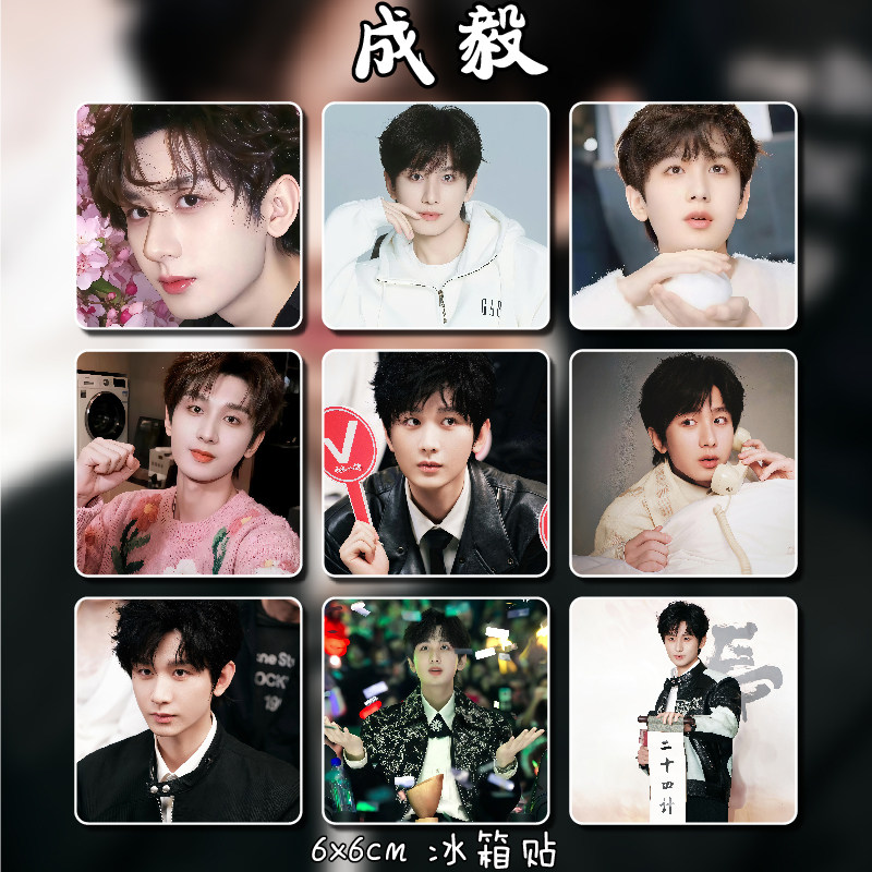 成毅冰箱贴亚克力加厚明星周边卡通粉丝应援创意装饰磁性贴纪念品