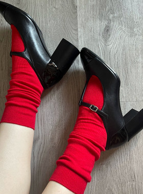柔软舒适女士羊毛本命年堆堆袜