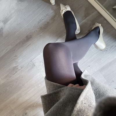 连裤120D天鹅绒丝袜紫色安可拉红