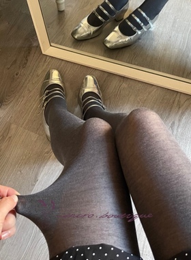 不可思一间秋冬含羊毛质感平纹微透单层显瘦薄款连裤袜打底袜子女